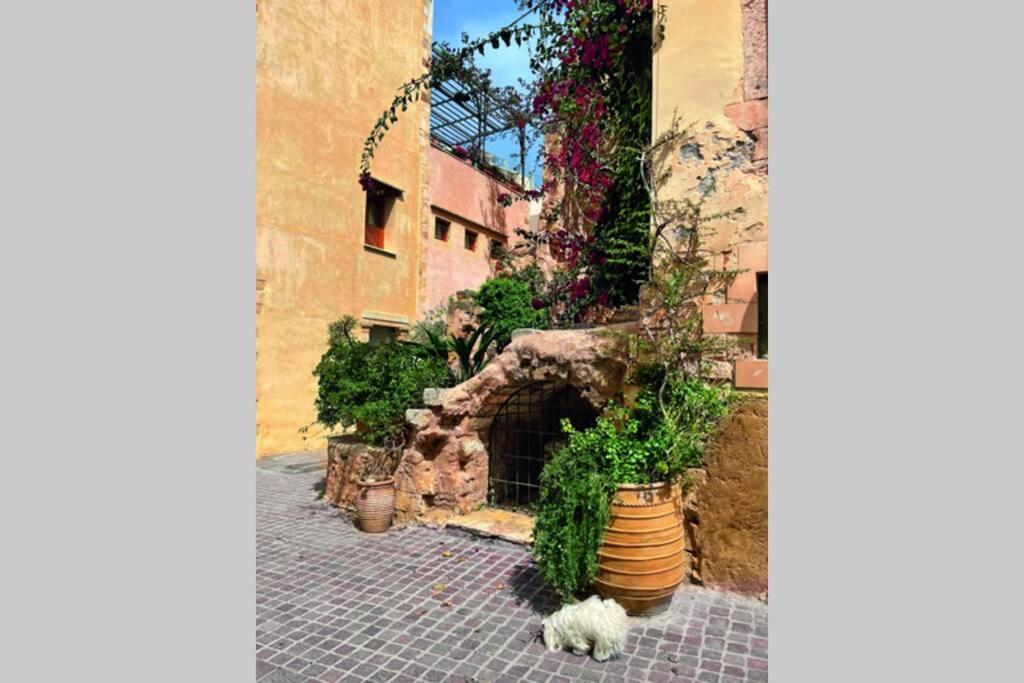 הוילה חאניה Casa Eva With Outdoor Heated Jacuzzi And Hamam מראה חיצוני תמונה