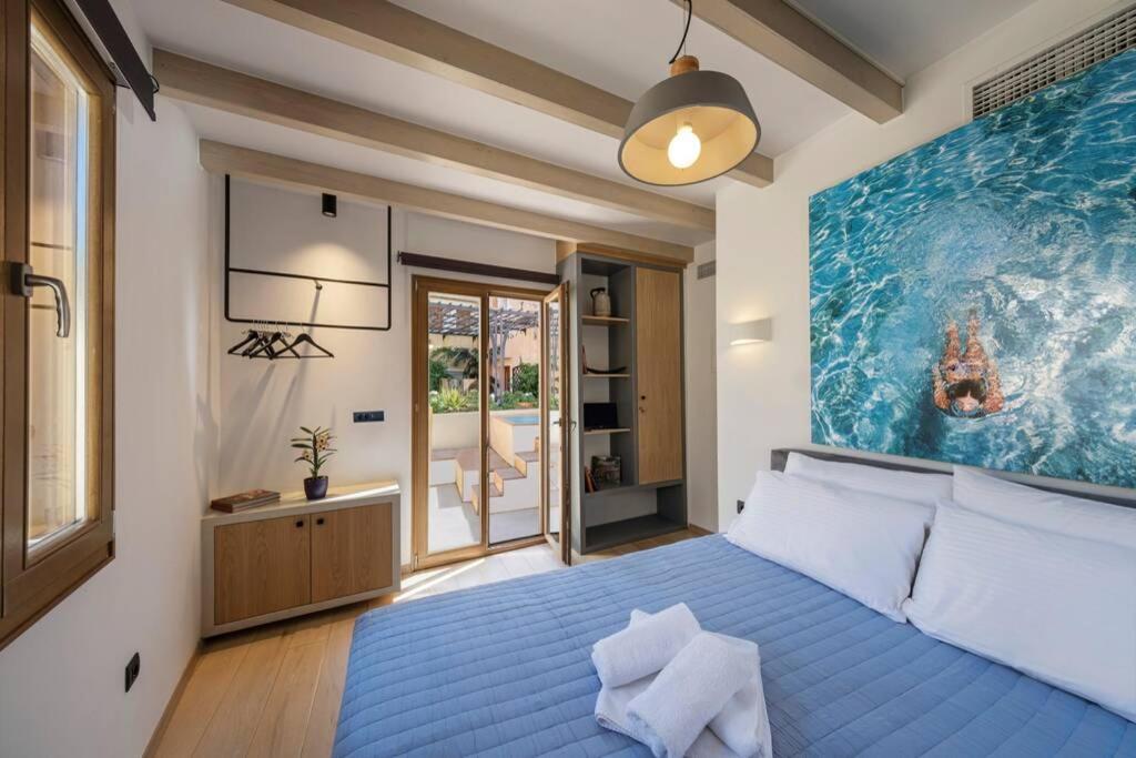הוילה חאניה Casa Eva With Outdoor Heated Jacuzzi And Hamam מראה חיצוני תמונה