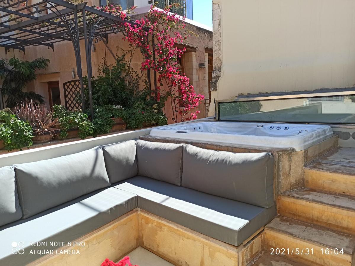 הוילה חאניה Casa Eva With Outdoor Heated Jacuzzi And Hamam מראה חיצוני תמונה